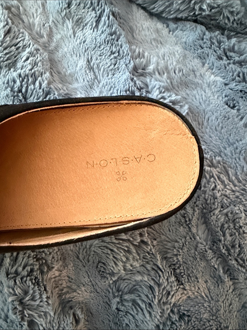 Caslon Black Suede Mule with white sole - Picture 2 of 6